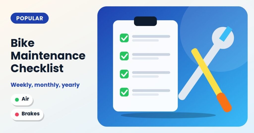 Maintenance checklist with a wrench and screwdriver